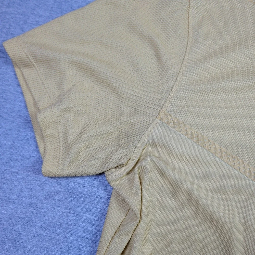 Nike Tiger Woods Dri-FIT Golf Polo Shirt Yellow Mens Large Blade Collar